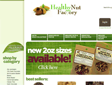 Tablet Screenshot of healthynutfactory.com